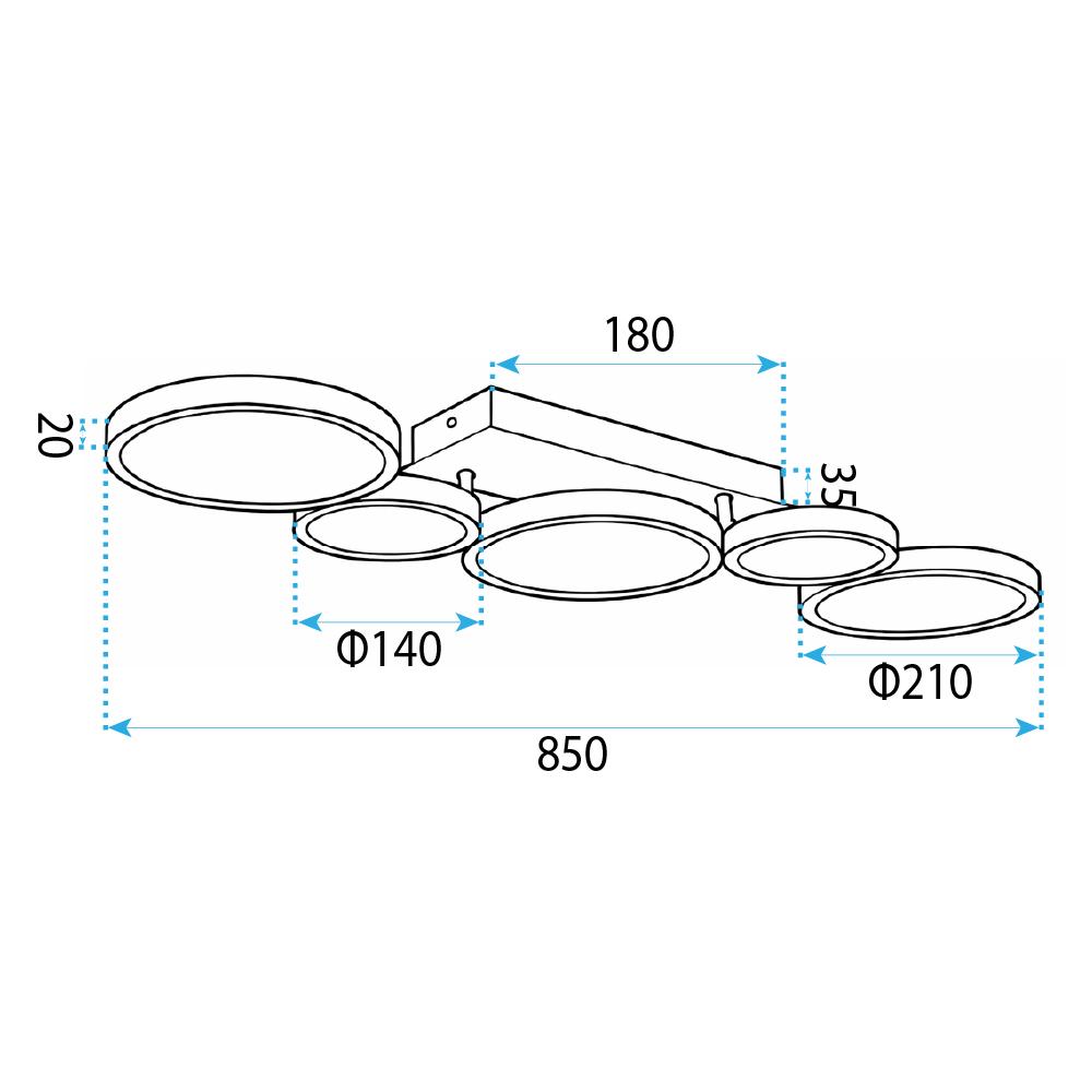 Lampa sufitowa LED APP1913-C Czarna