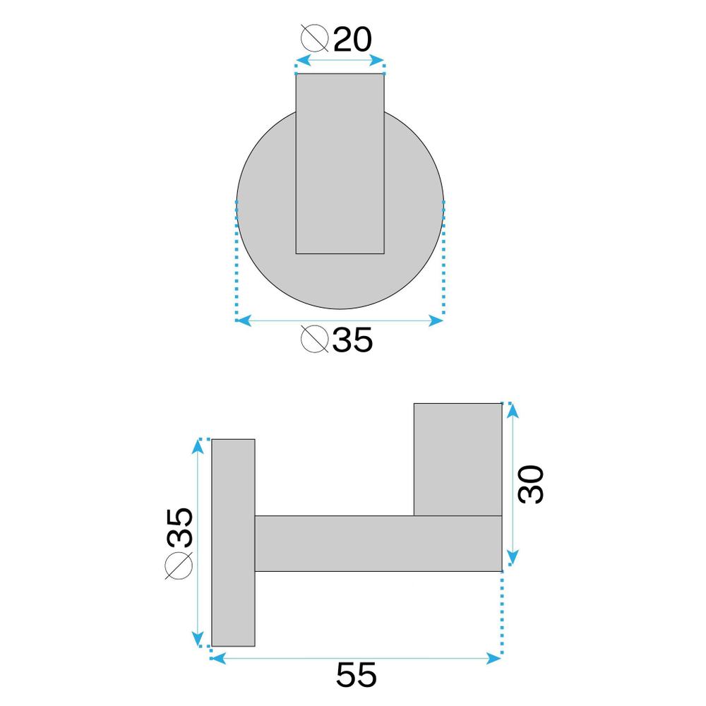 Wieszak łazienkowy 39104 ORI Miedź Szczotkowana