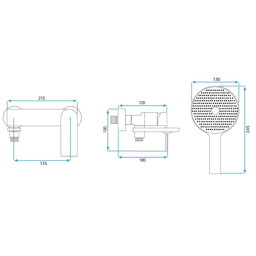PREMIUM REA Prime Chrome vonios maišytuvas