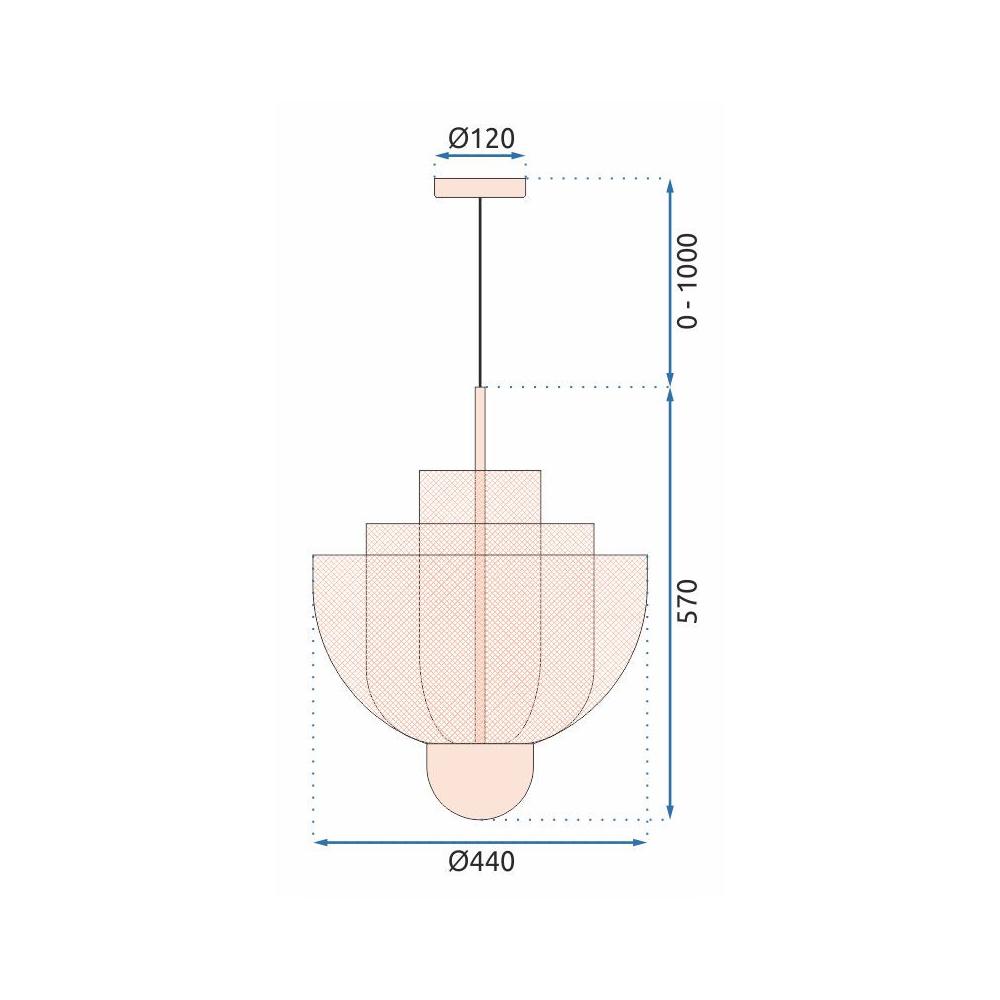 Deckenlampe Rose Gold APP888-CP