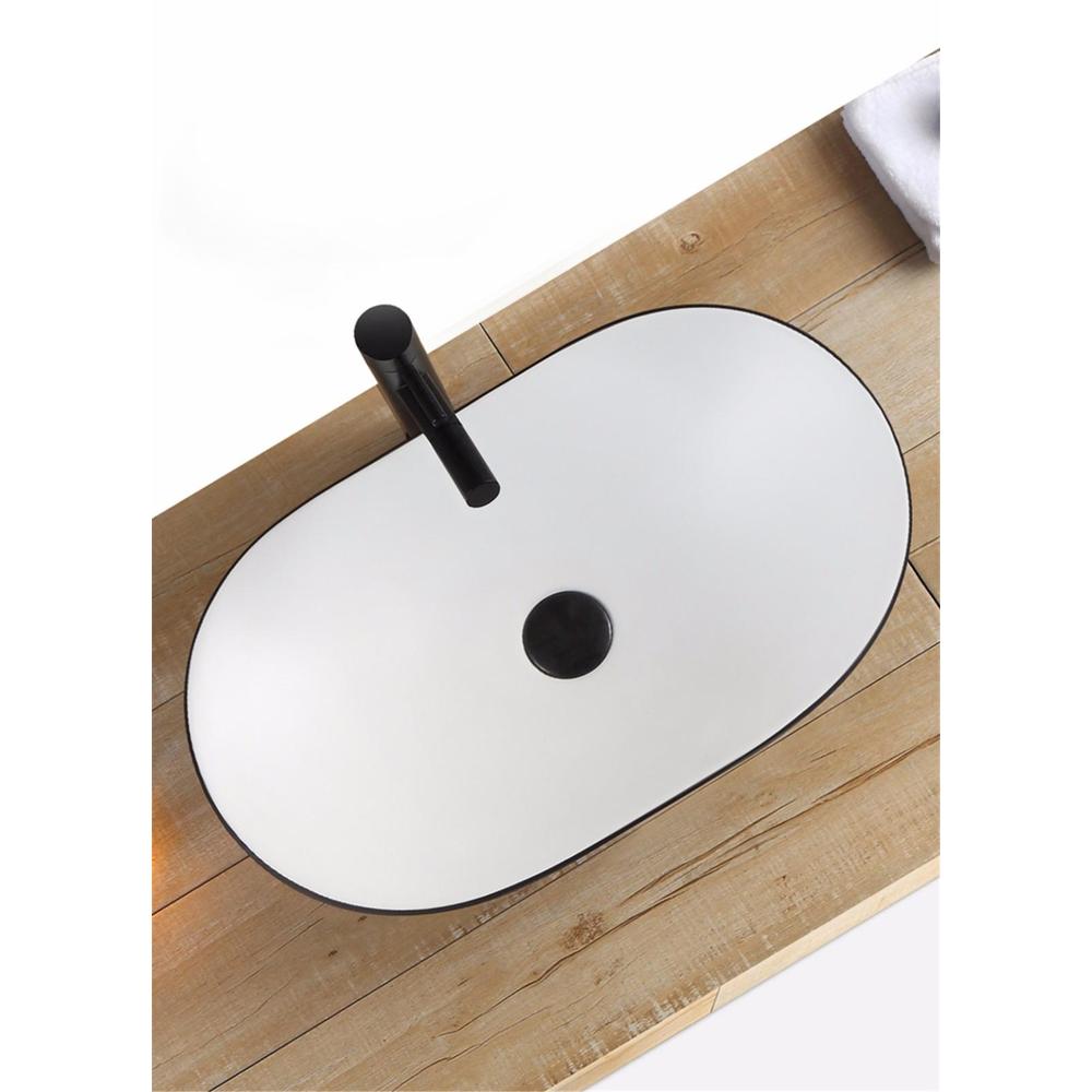 Umývadlo na dosku Rea Royal Black White