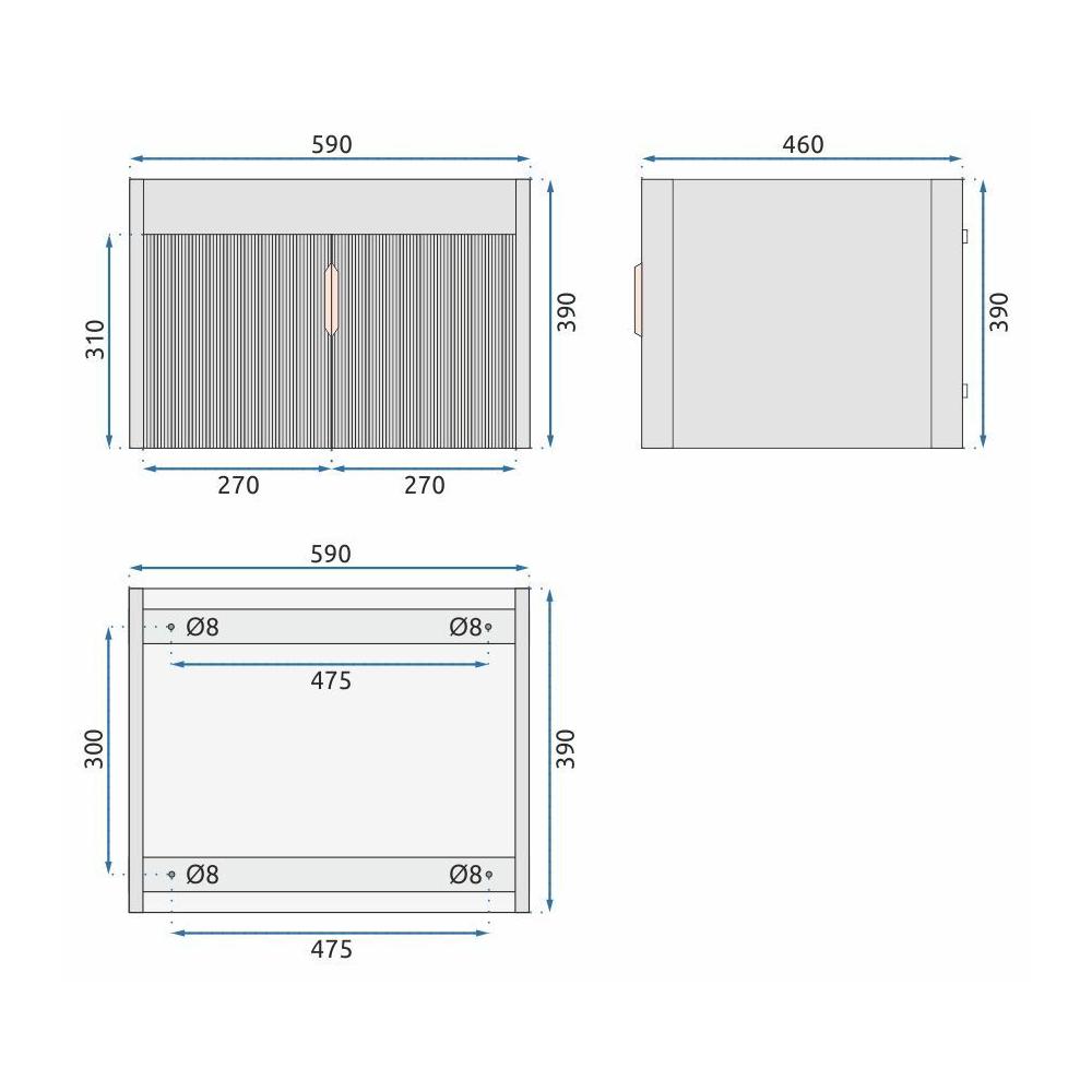 Set kupaonskog namještaja s umivaonikom Astor 60cm White