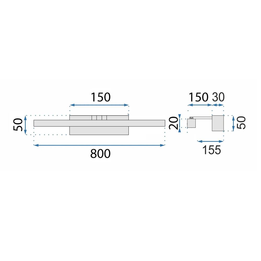 Kinkiet łazienkowy LED APP1862-1W 80 cm Złoty