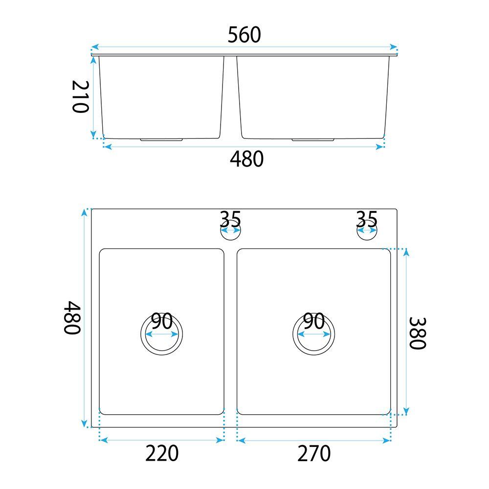 Čelični sudoper Toby  BRUSH COPPER