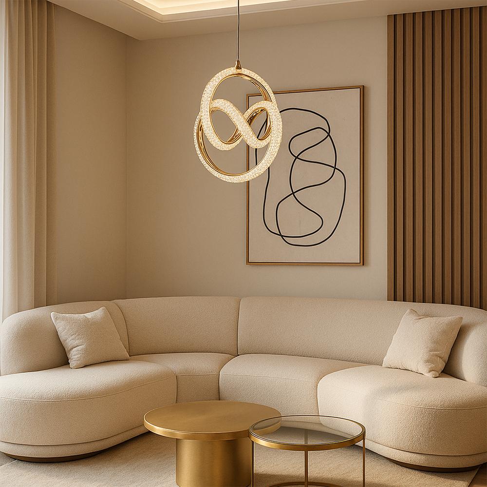 Підвісна Кришталева Лампа LED G068-CP Gold