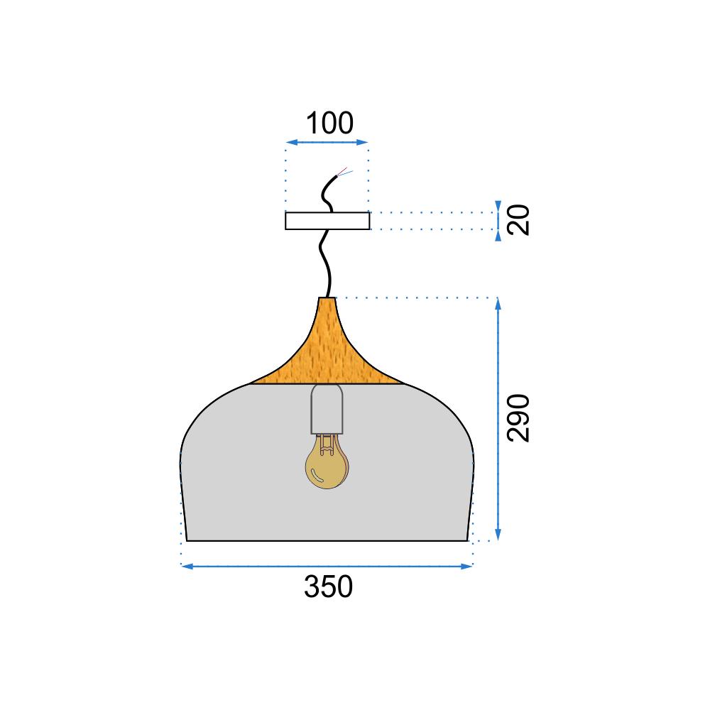 Hängelampe Bari grey