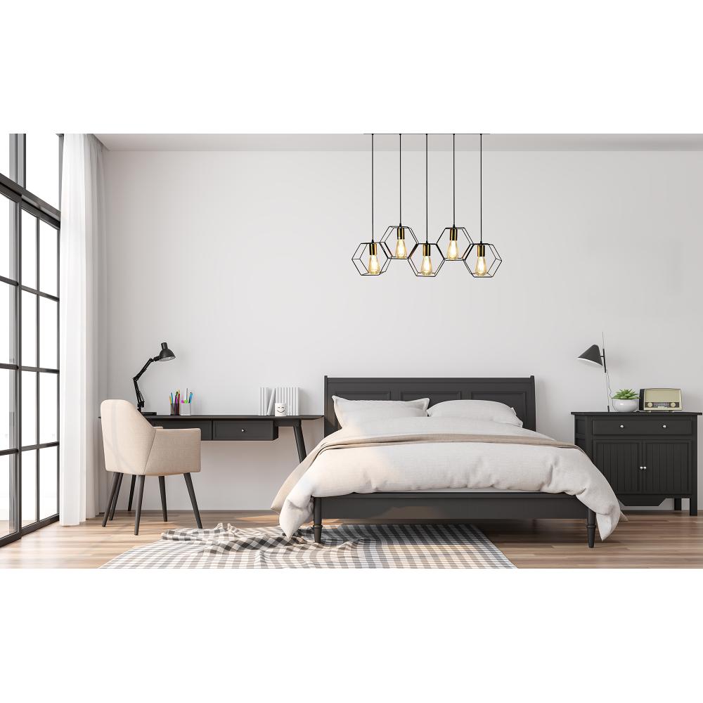 Hängelampe APP1133-5CP Black Gold