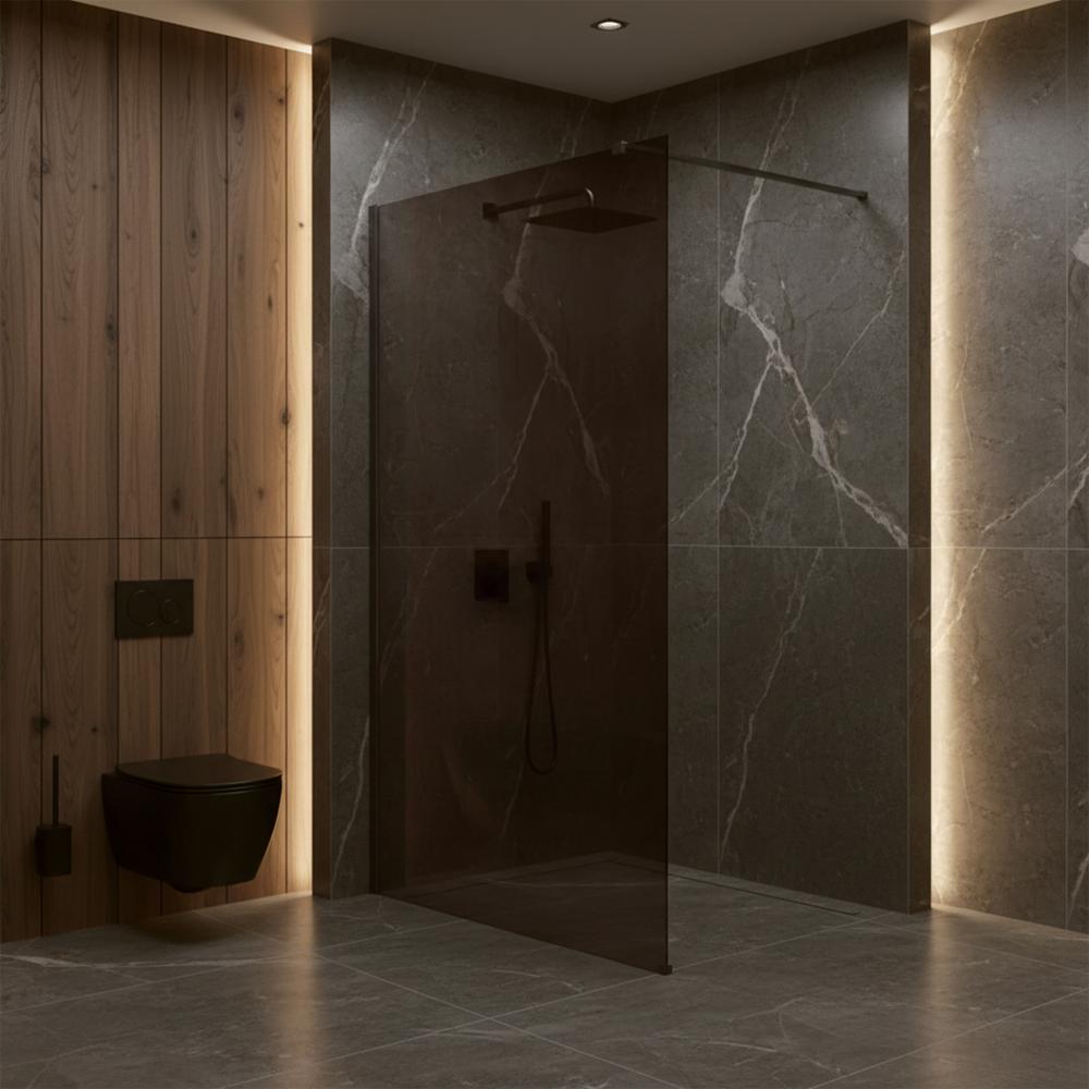 Stena za prhanje Rea Flexi Brown / Titan 100