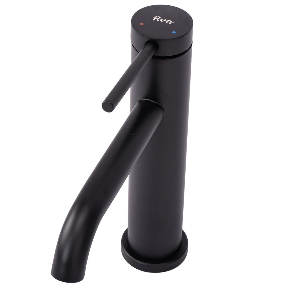 Bateria umywalkowa REA CLIF CZARNA NISKA