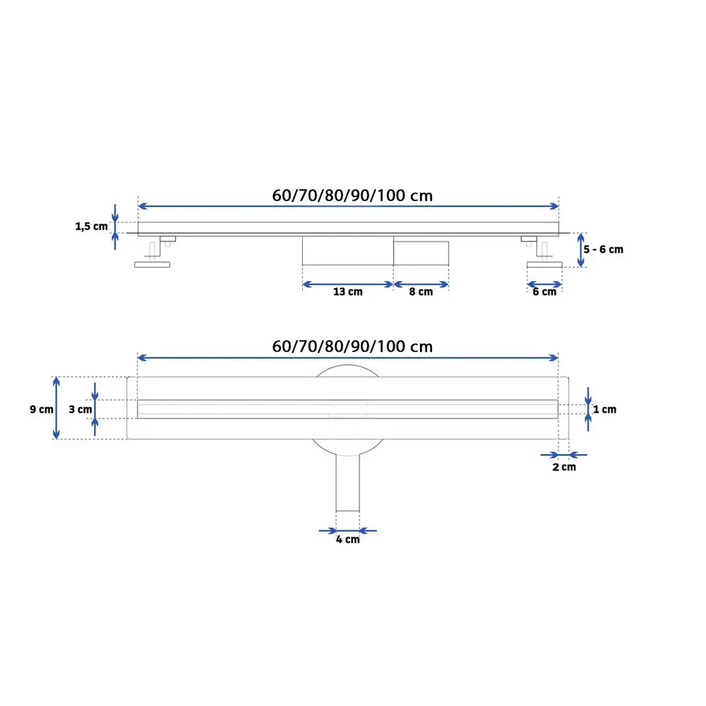 Трап для душа Rea NEO SLIM PRO brushed copper 80