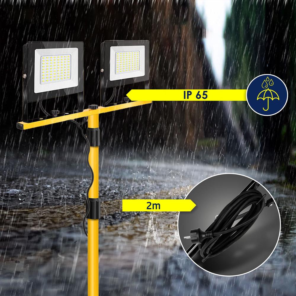 Halogen LED budowlany na statywie 2x20W RSL001-20N