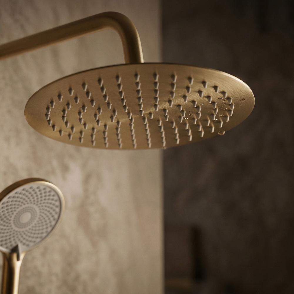 Set de duș fără pipă cu termostat Rea Lungo Gold Brush