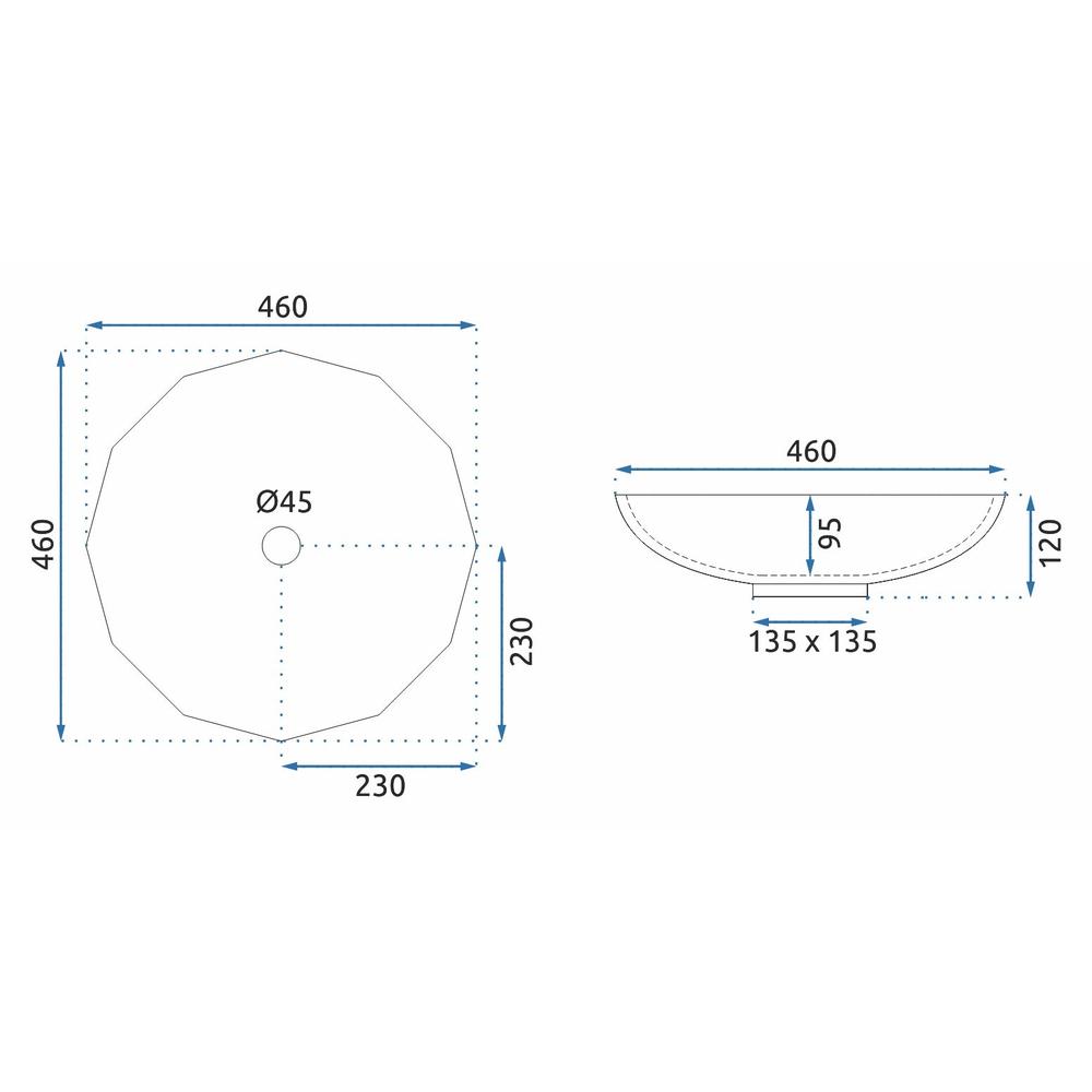 Aufsatzwaschbecken REA ARCTIC BLACK