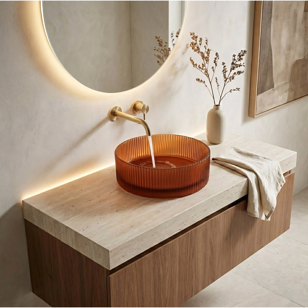 Umywalka nablatowa Rea Suri Brown