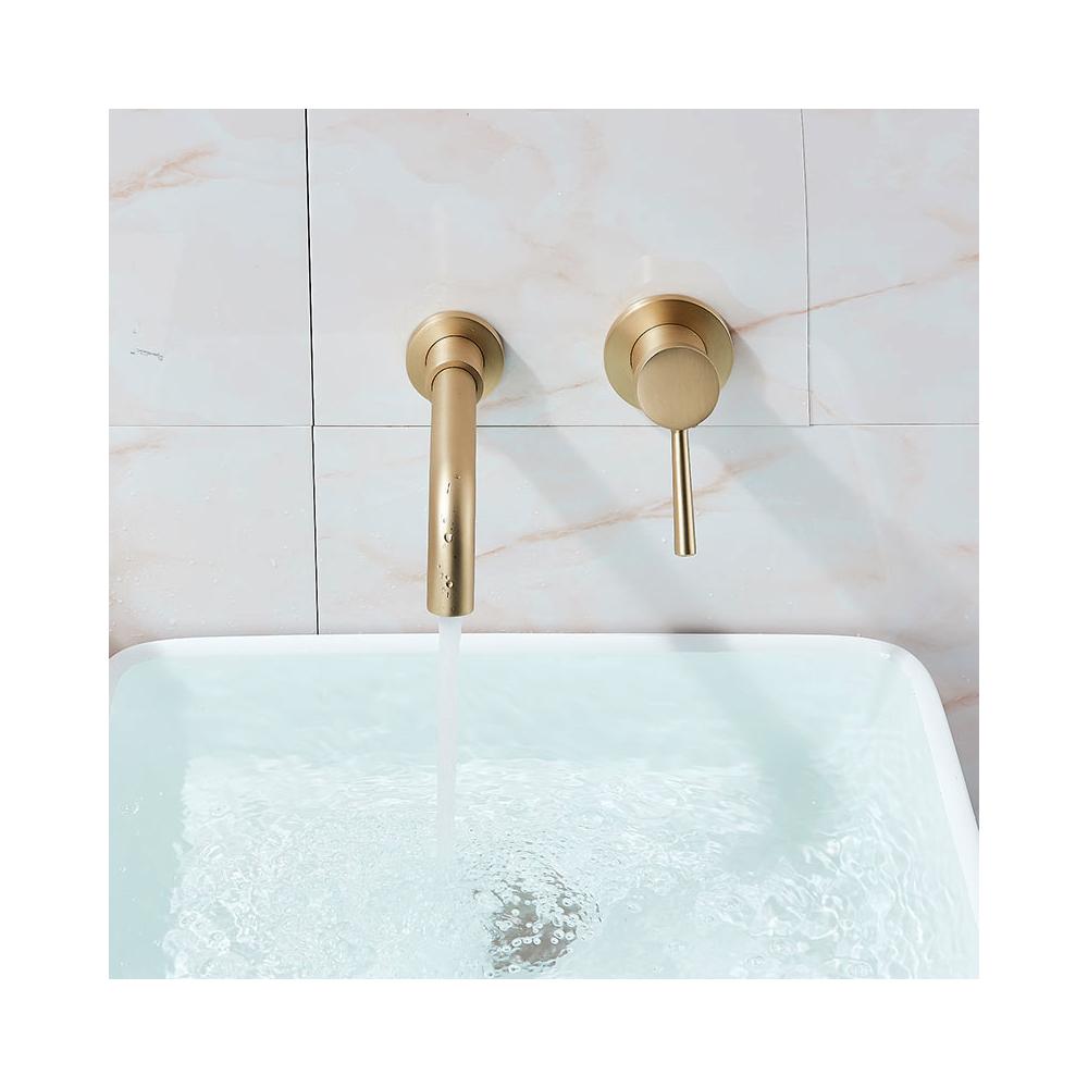 Podomítková umyvadlová baterie REA LUNGO Gold Brush + BOX