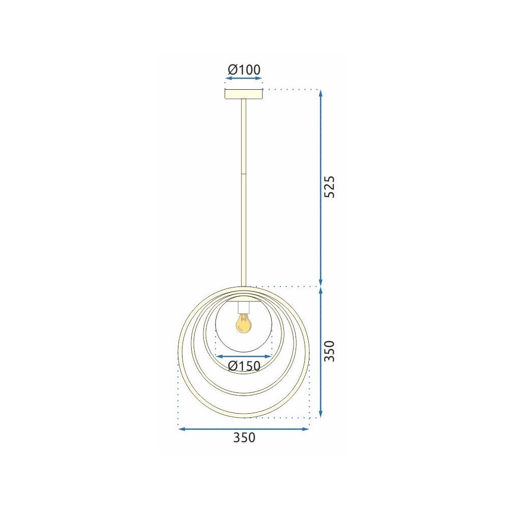 Lampe APP1217-1CP Gold