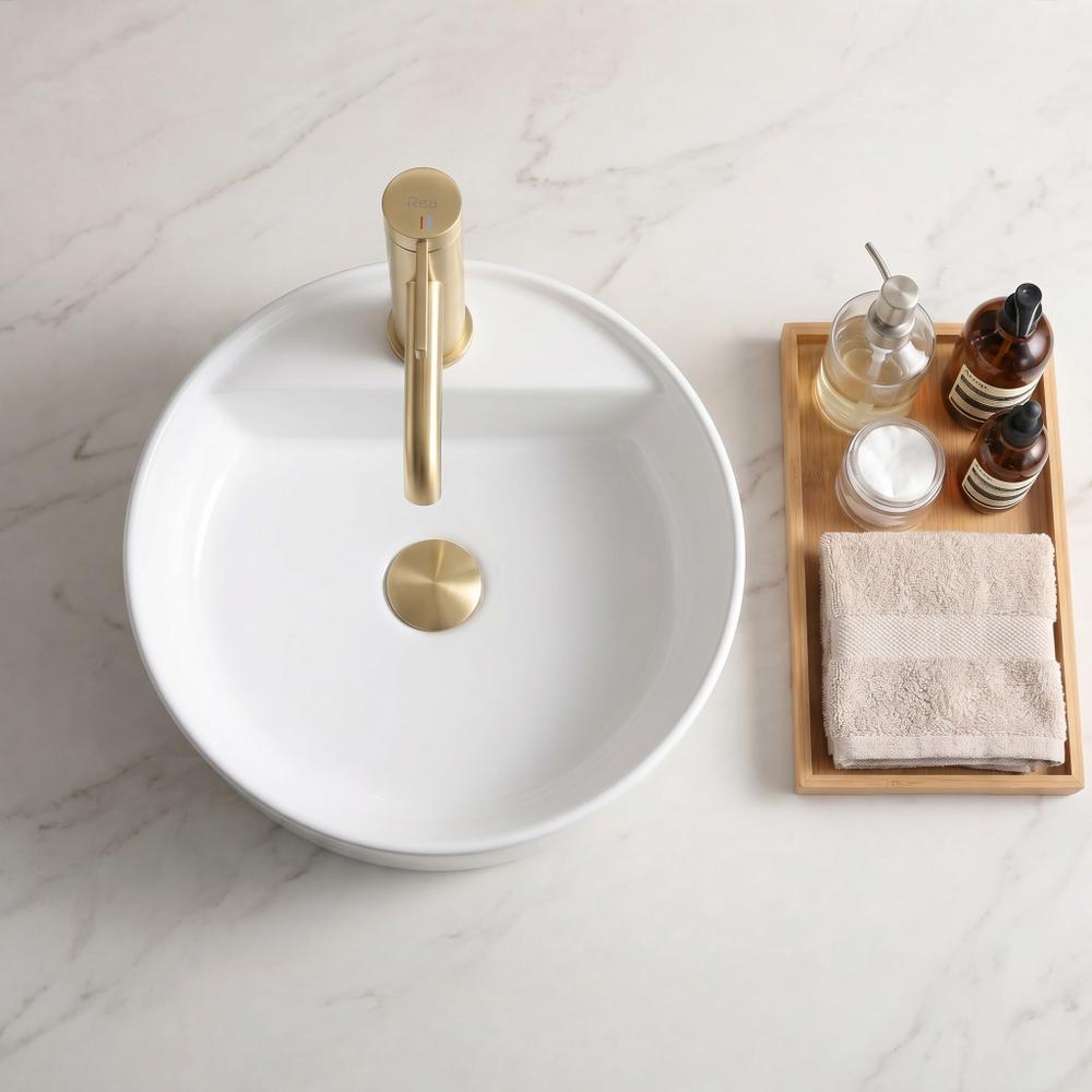 Bateria umywalkowa Rea Rivo Złota Szczotkowana