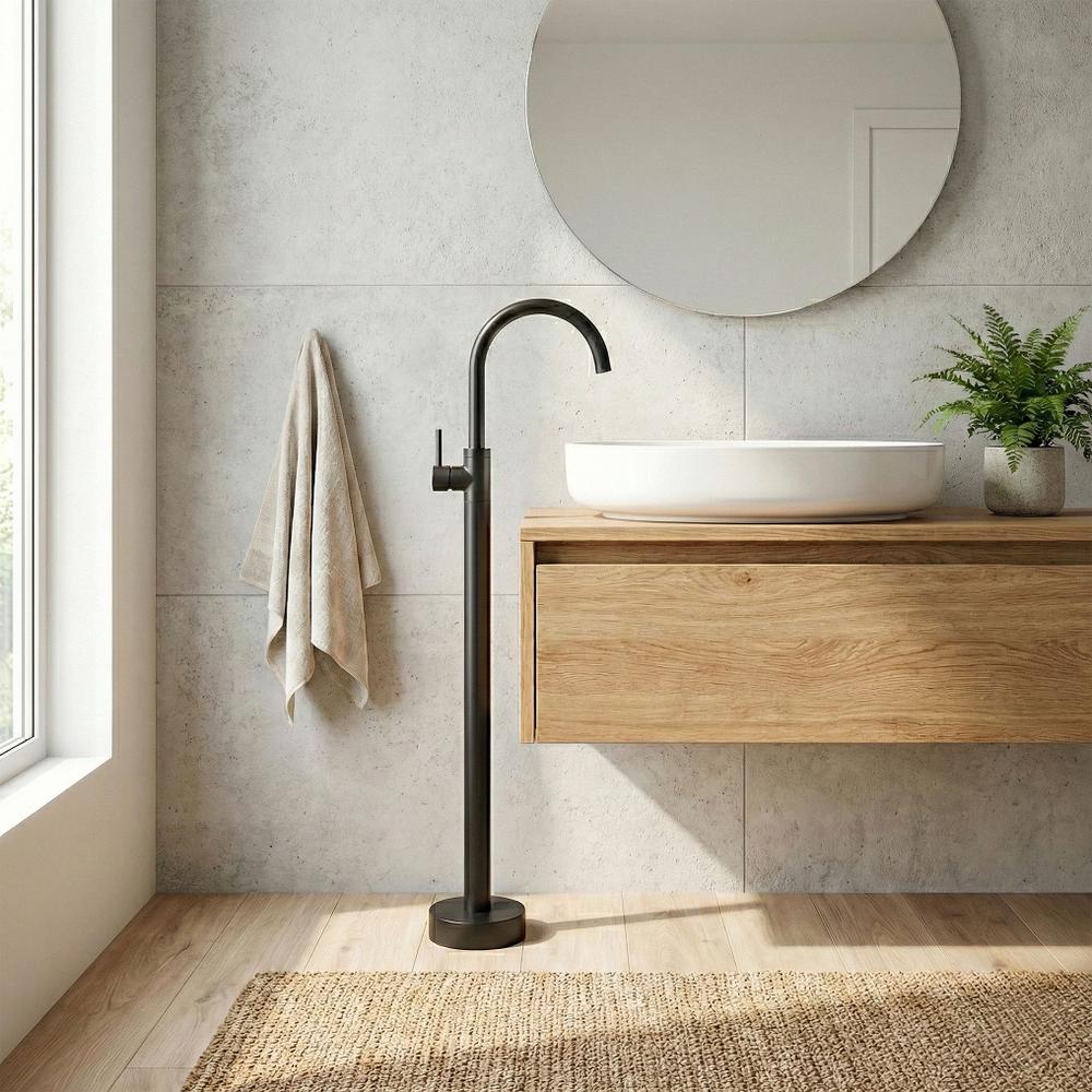 Voľne stojaca batéria REA LUNGO Black vysoká