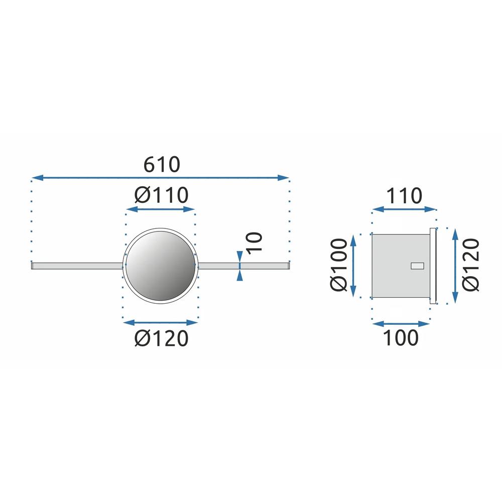 SIENAS LAMPA VADA VANNAS ISTABAS APAĻŠ MELNS 60CM APP849-1W