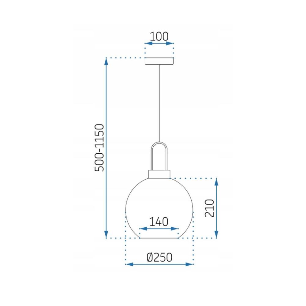 Hängelampe Kugel 25cm APP630-1CP