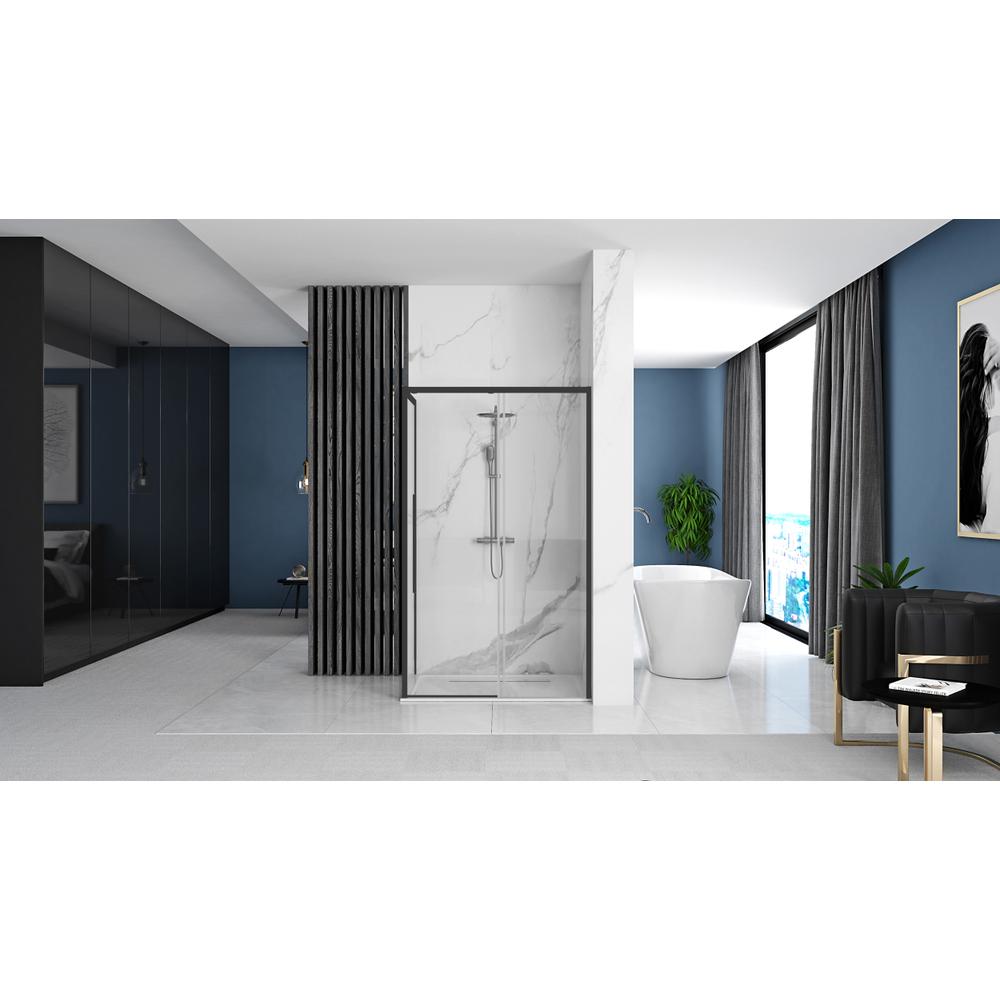 Cabina doccia SOLAR BLACK MAT 100x80