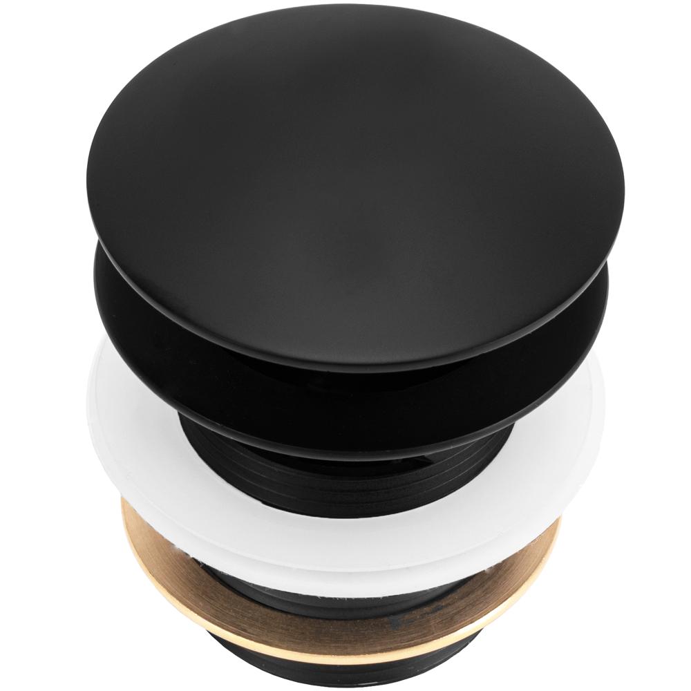 Wanne Stöpsel Klik-Klak Rea Black 6cm