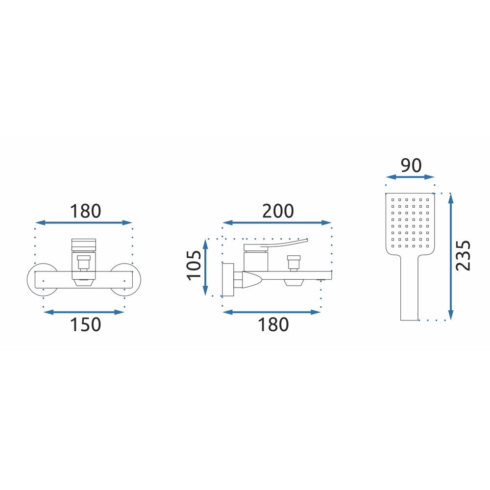 Robinet de baignoire REA Soul Gold