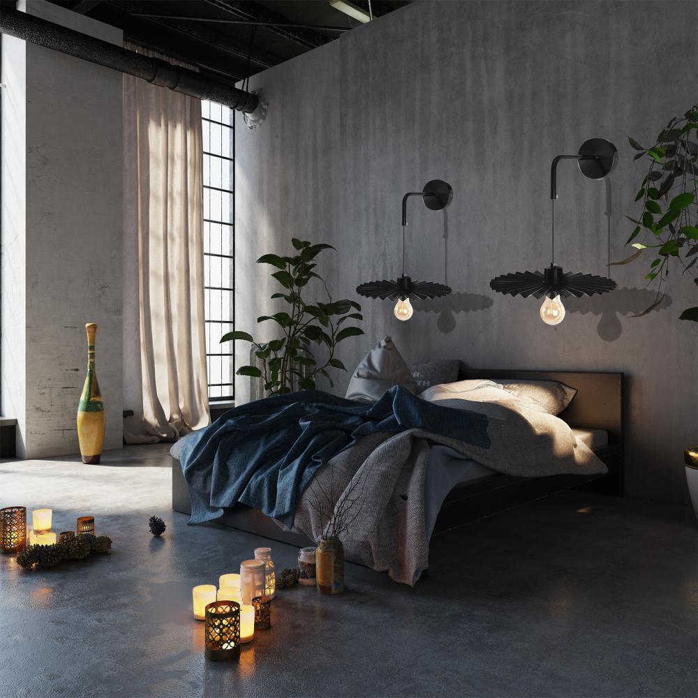 Wandlampe APP1355-1W BLACK 30 cm