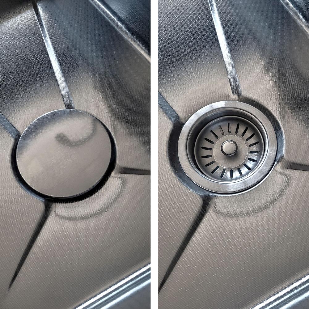 Wielofunkcyjny zlewozmywak stalowy 10w1 REA Alonzo Nikiel Szczotkowany