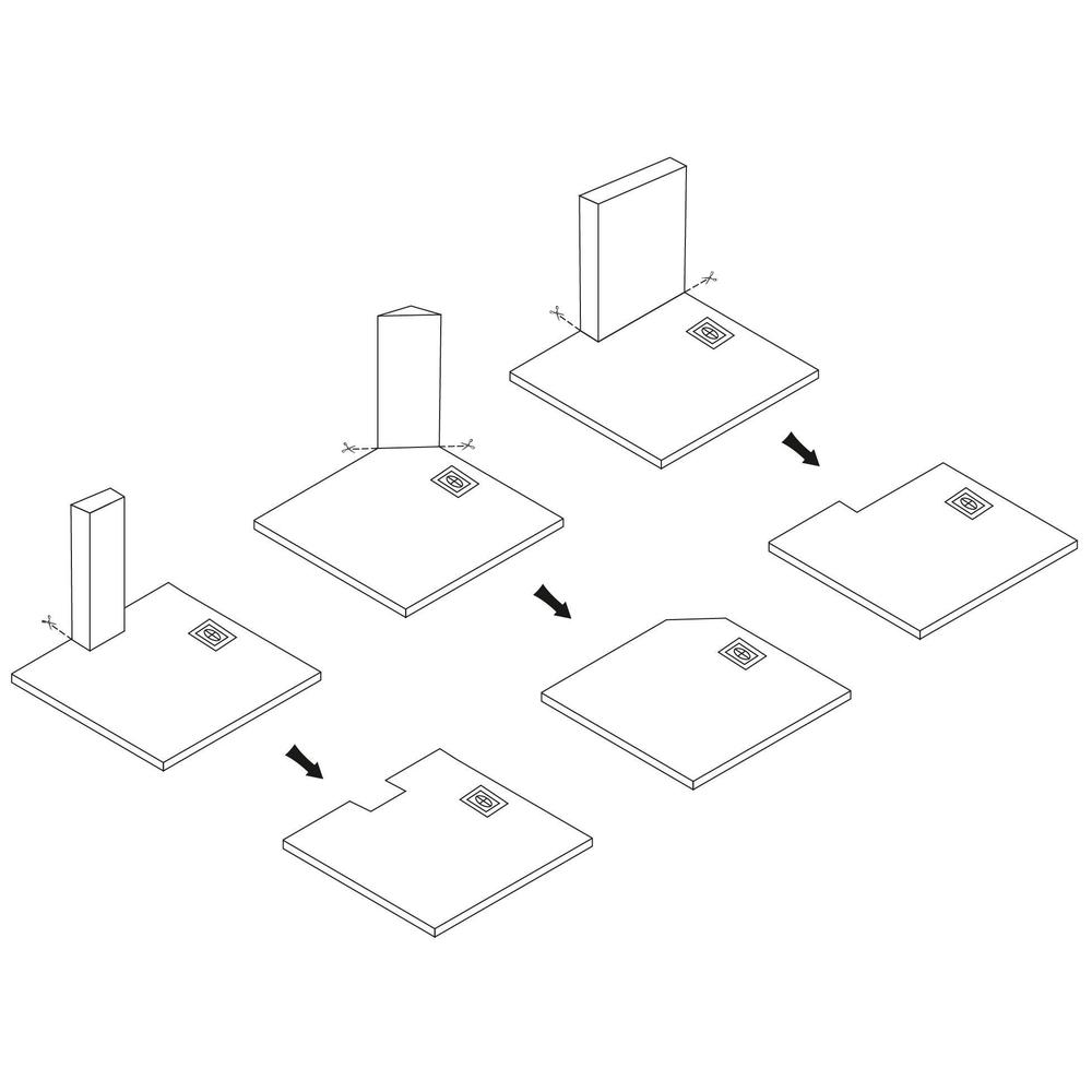 Dušo irklavimo baseinas Bazalt CARRARA WHITE 90x90