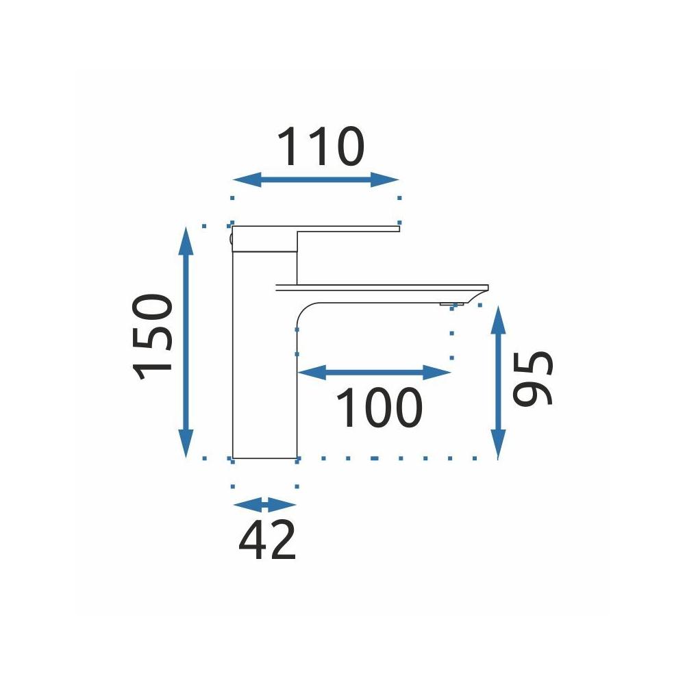Waschbeckenarmatur REA Storm GOLD BRUSH Low