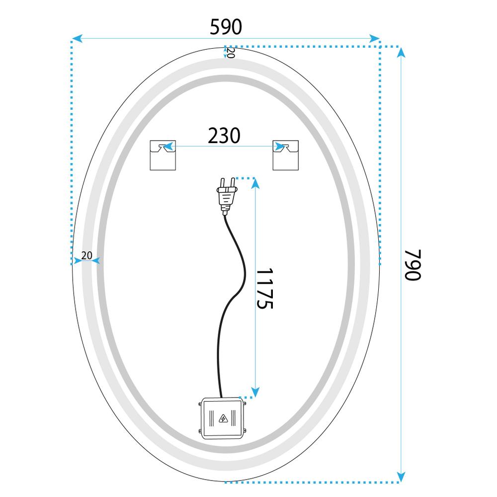 Miroir LED Marco 60x80  cm