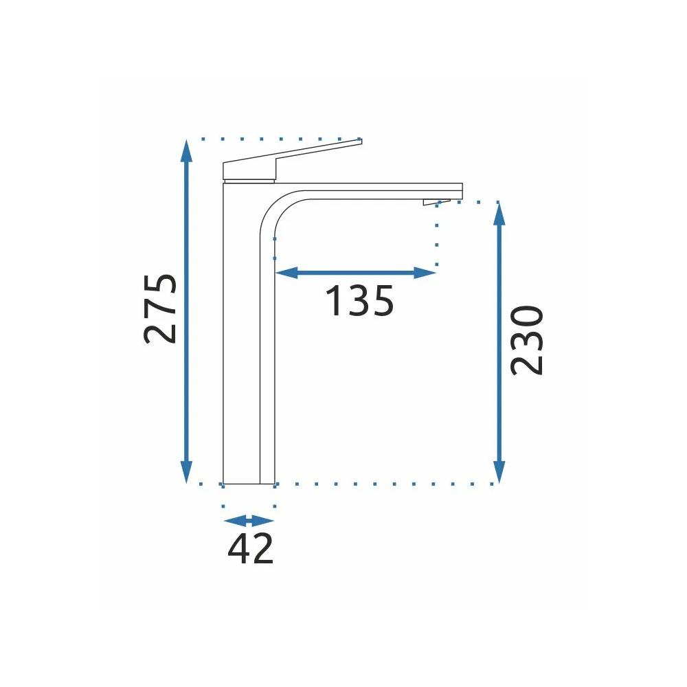 Μπαταρία μπάνιου REA Marco Gun Grey High