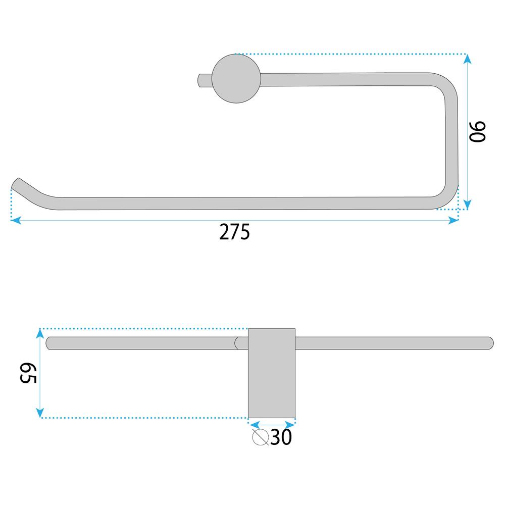 Bathroom hanger 9710 Prism Brush Nickle