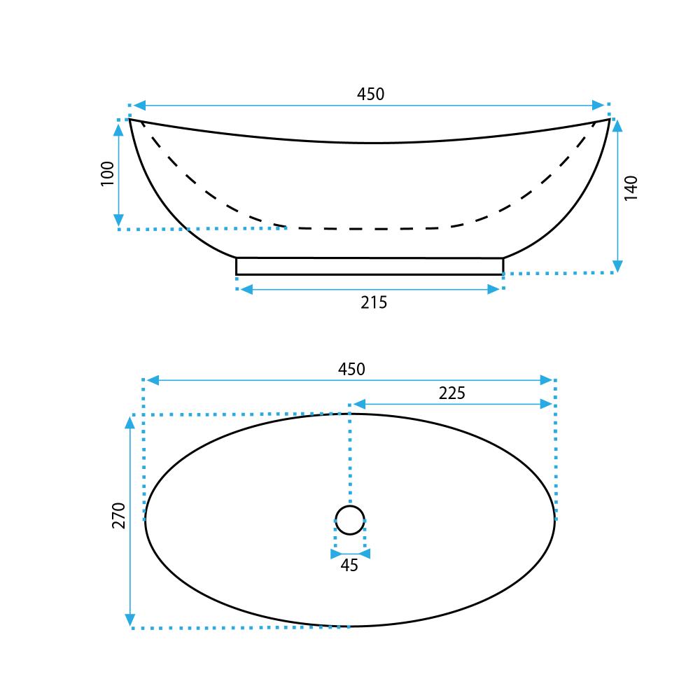 Vasque à poser Rea Kate 45