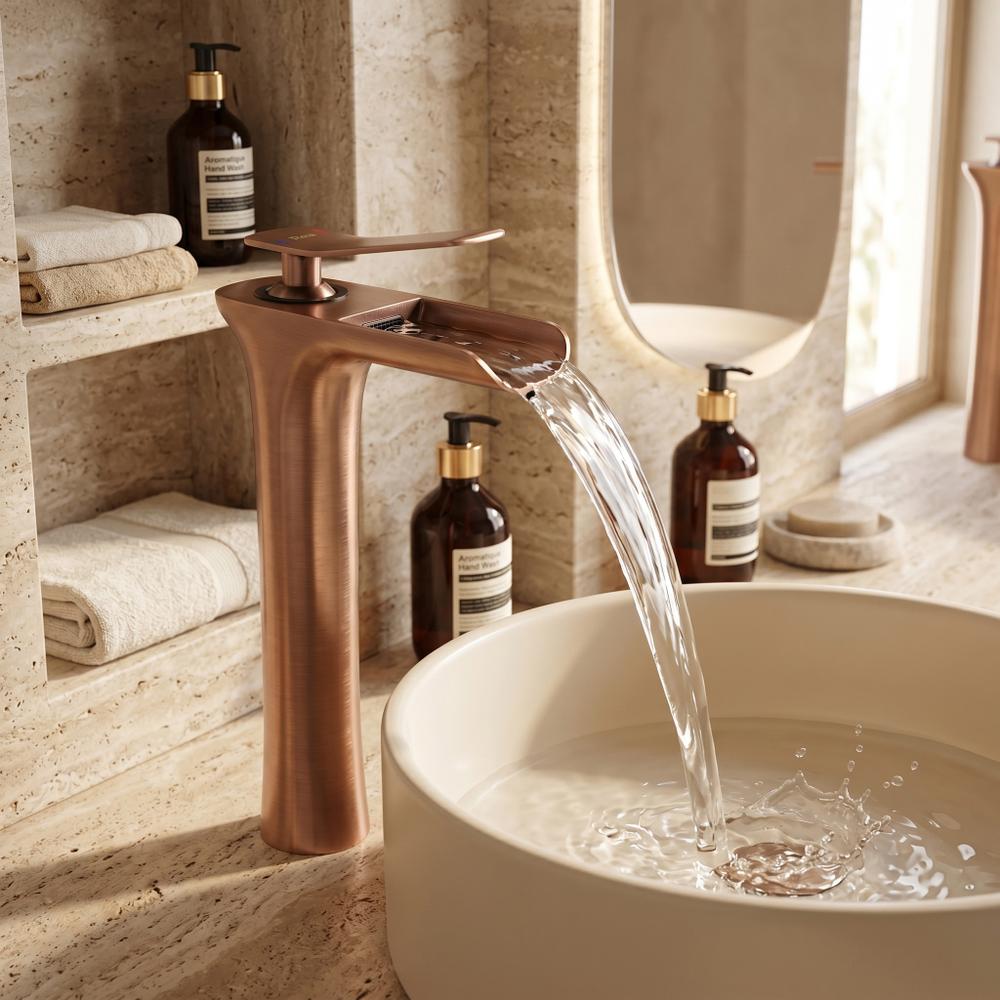 Rubinetto da lavabo Rea Laguna antique Brush Copper high