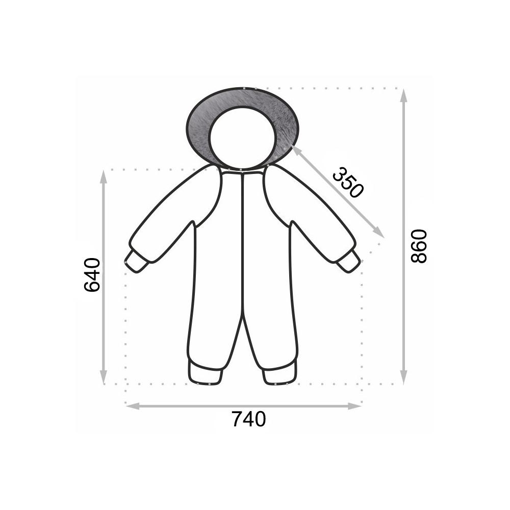 Kombinezon Dziecięcy Szary 72-76cm