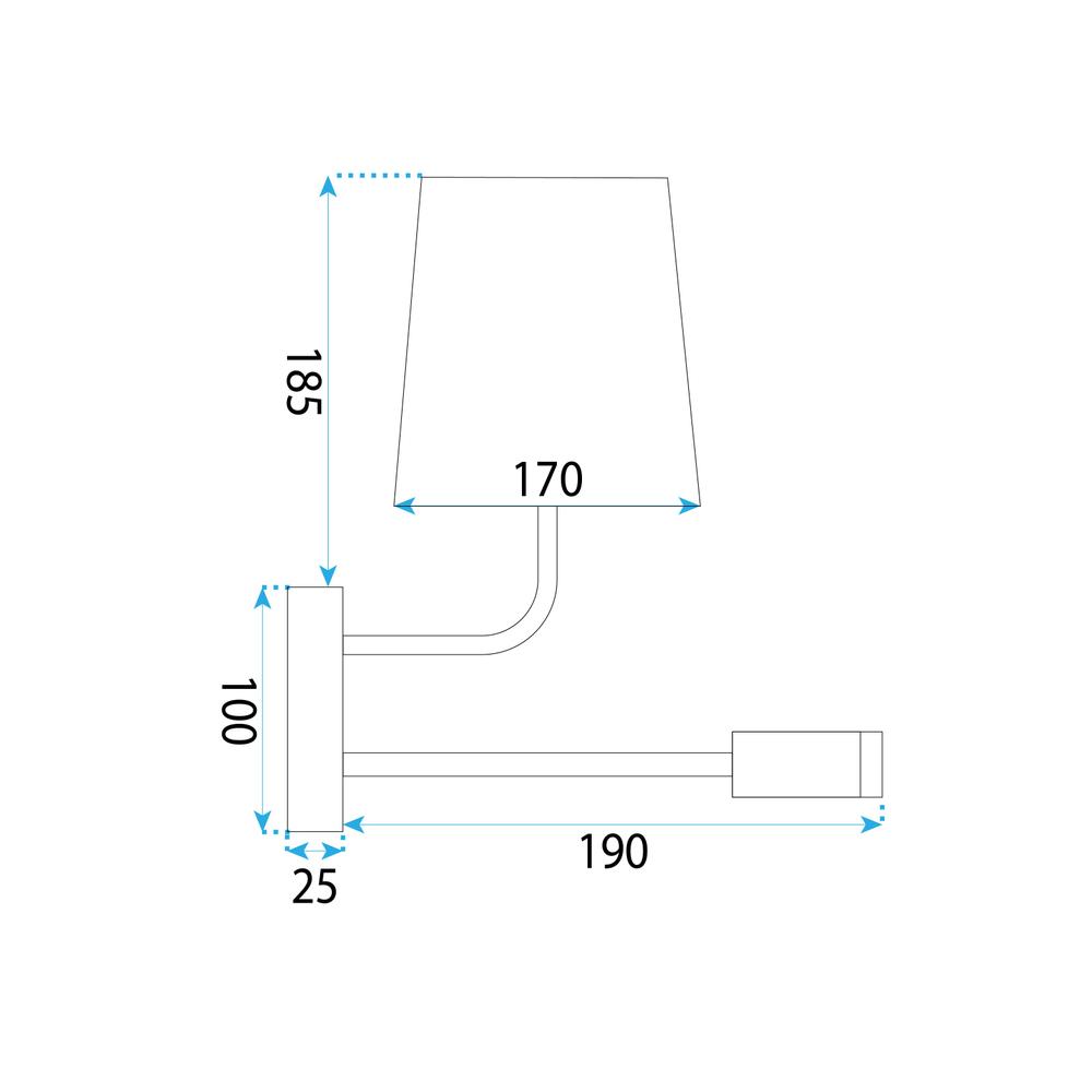 Wandlampe APP1610-2W Black