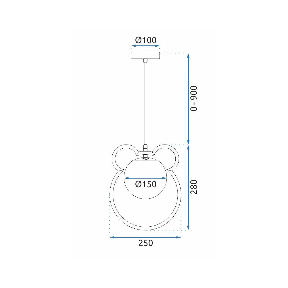 Hängelampe Gold G105-1W