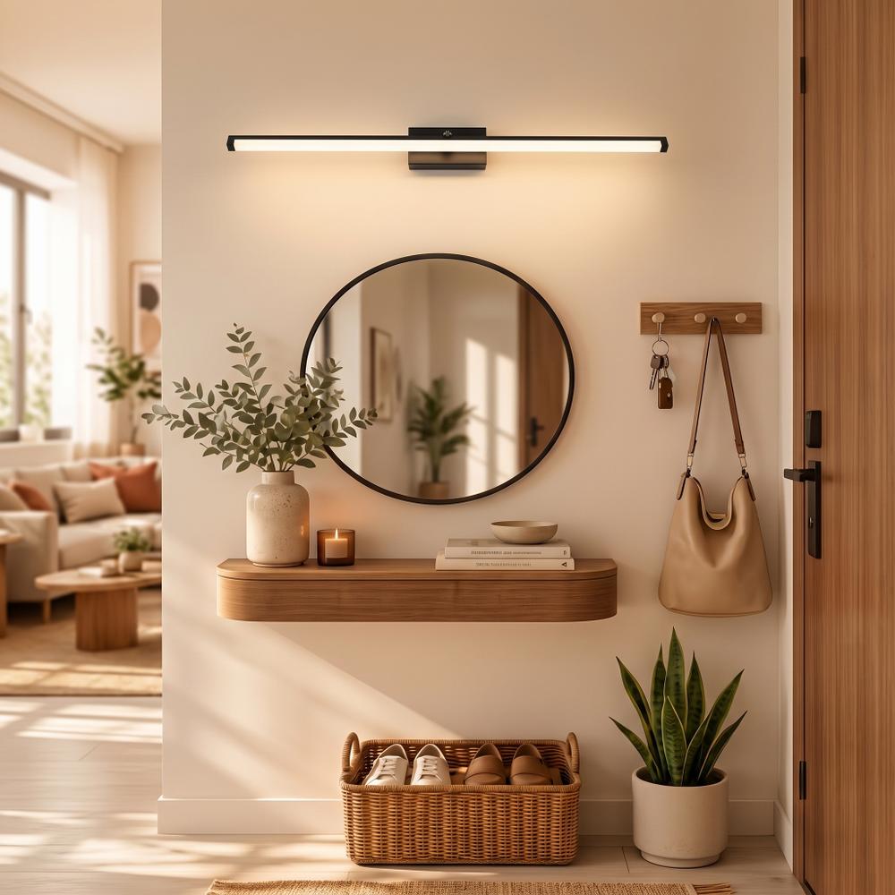 LAMPA KINKIET ŁAZIENKOWY LED NAD LUSTRO 20W 100CM APP375-1W CZARNA