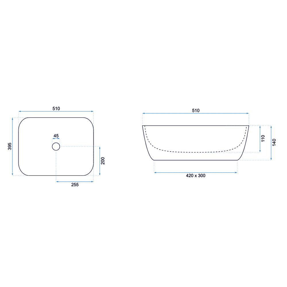 Nadgradni umivaonik Rea Freja