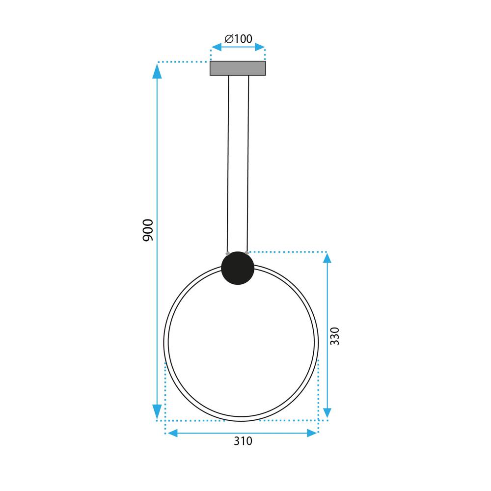 Deckenlampe  LED APP1393-CP GOLD 30cm