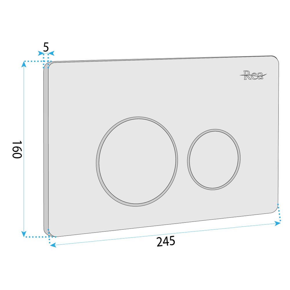 Toilet Flush Button Rea I K011A-Q Copper Brush