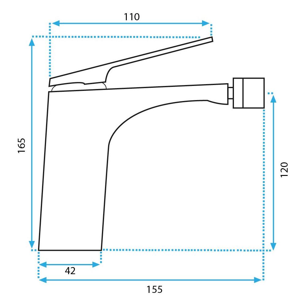 Bateria bidetowa Rea AVALON ZŁOTA