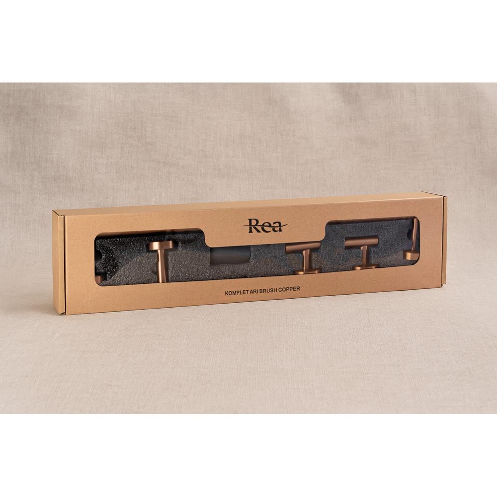 Kylpyhuonetarvikesetti  Ari Brush Copper 4 osaa