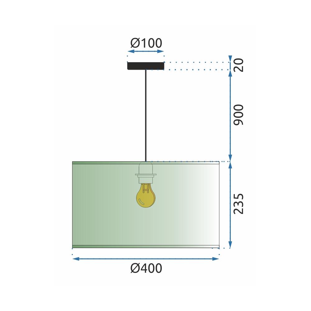 Hängelampe Blue Gold 40cm APP954-1CP