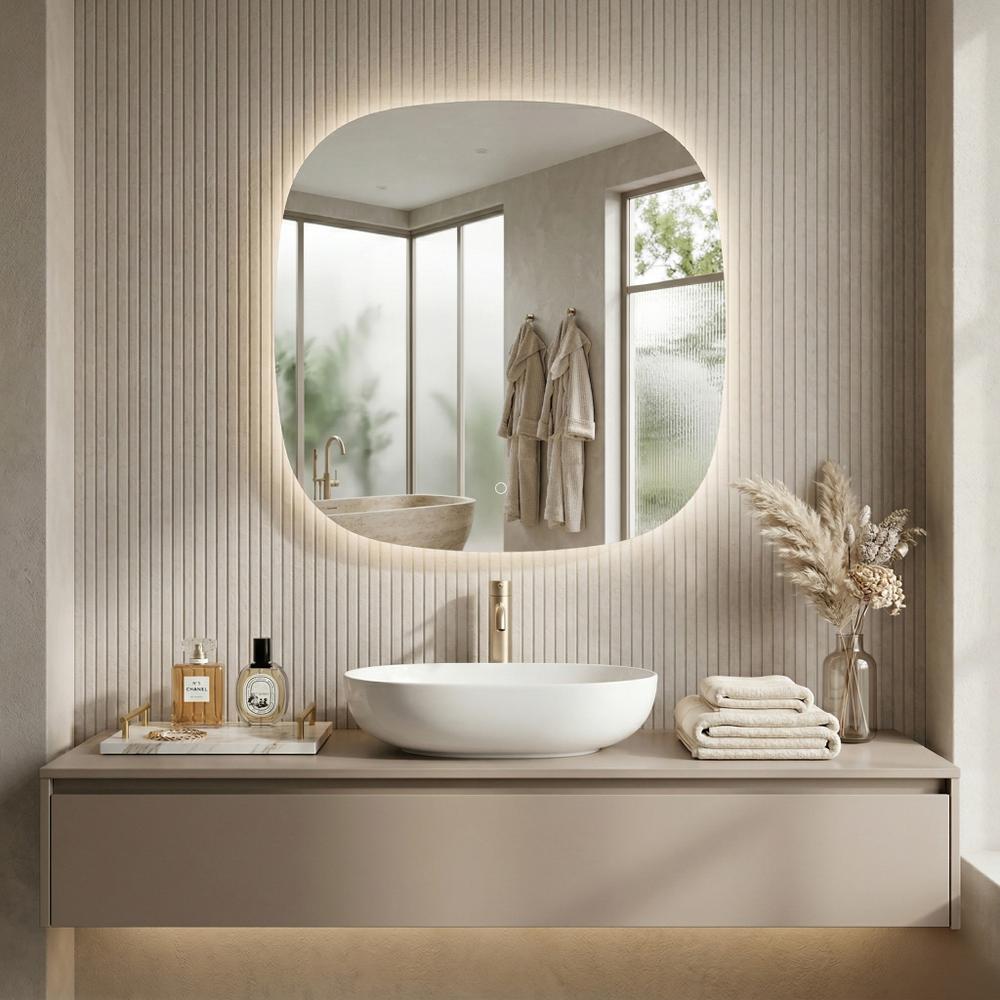 Lustro ścienne LED 70x70cm TOP