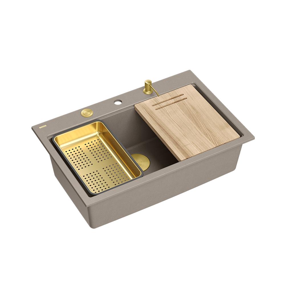 Granitspülbecken MARC 110 WORKSTATION Beige