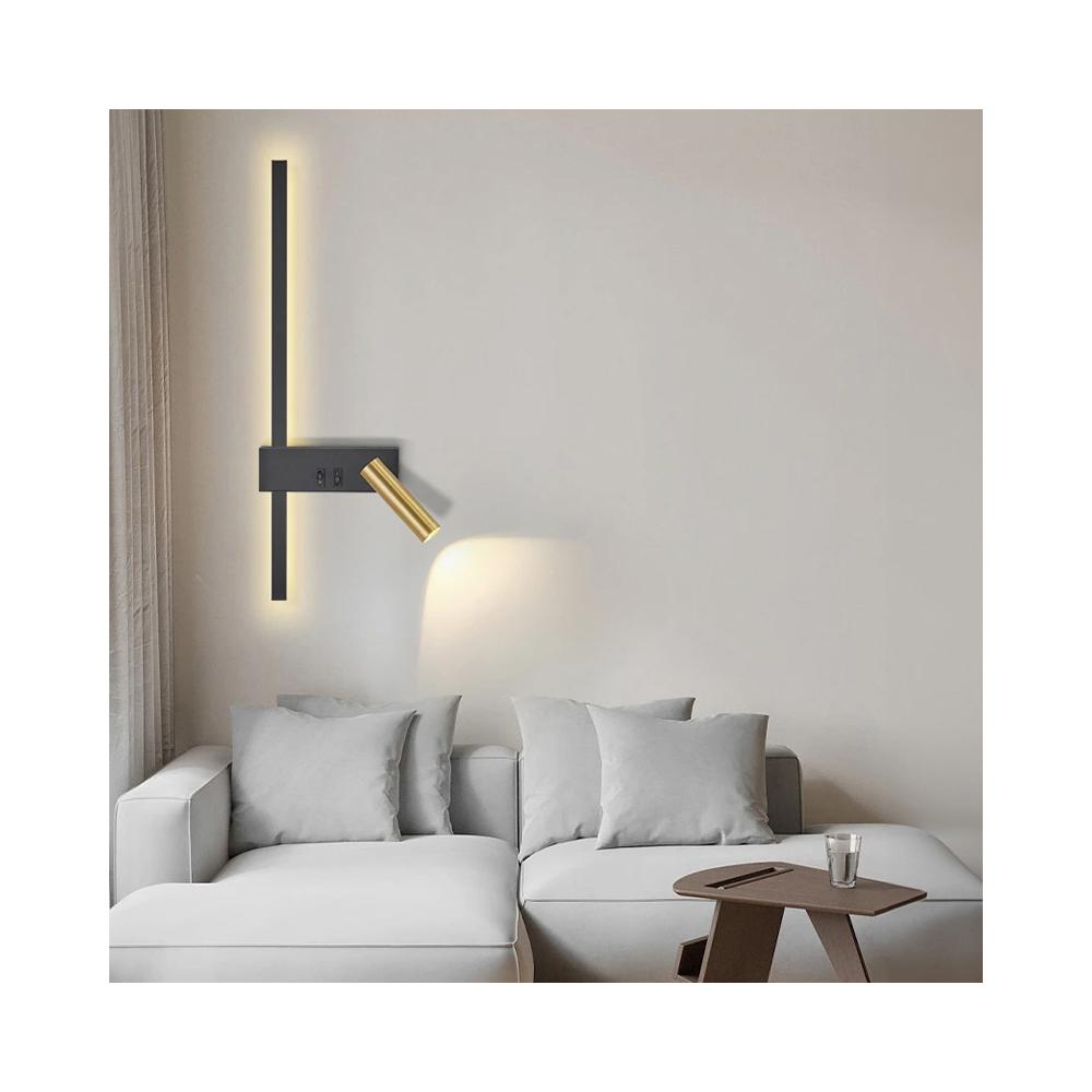 Wandlampe APP1439-2-W BLACK  GOLD LEFT