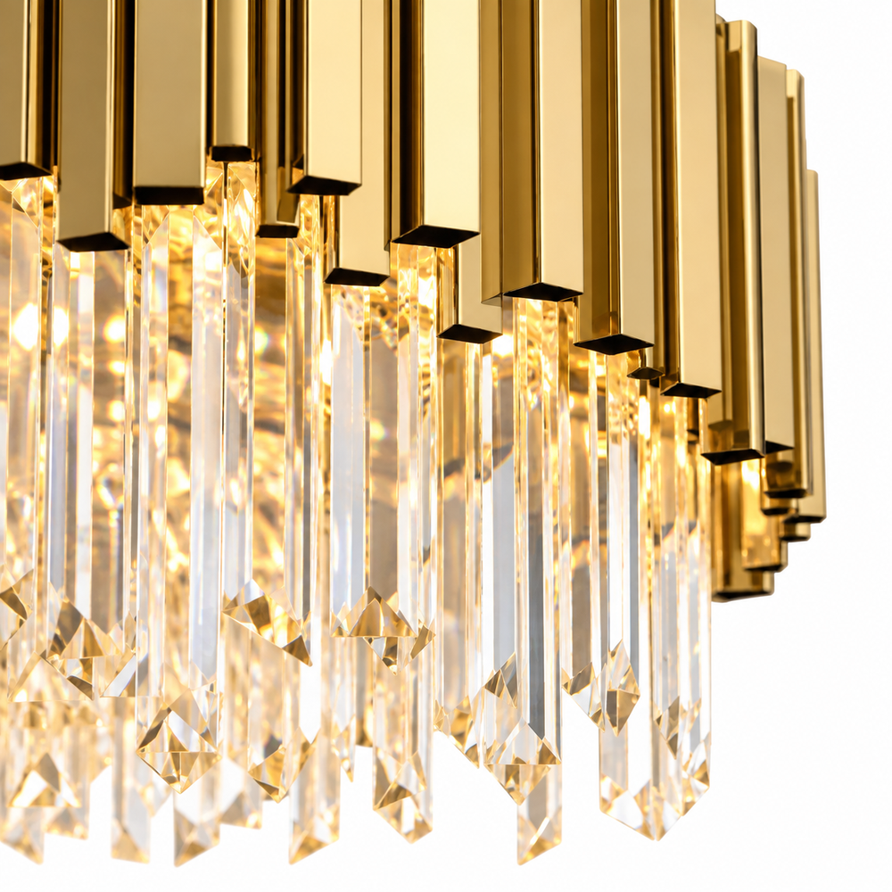 Lampa sufitowa plafon kryształowa APP1100-4CP Złota